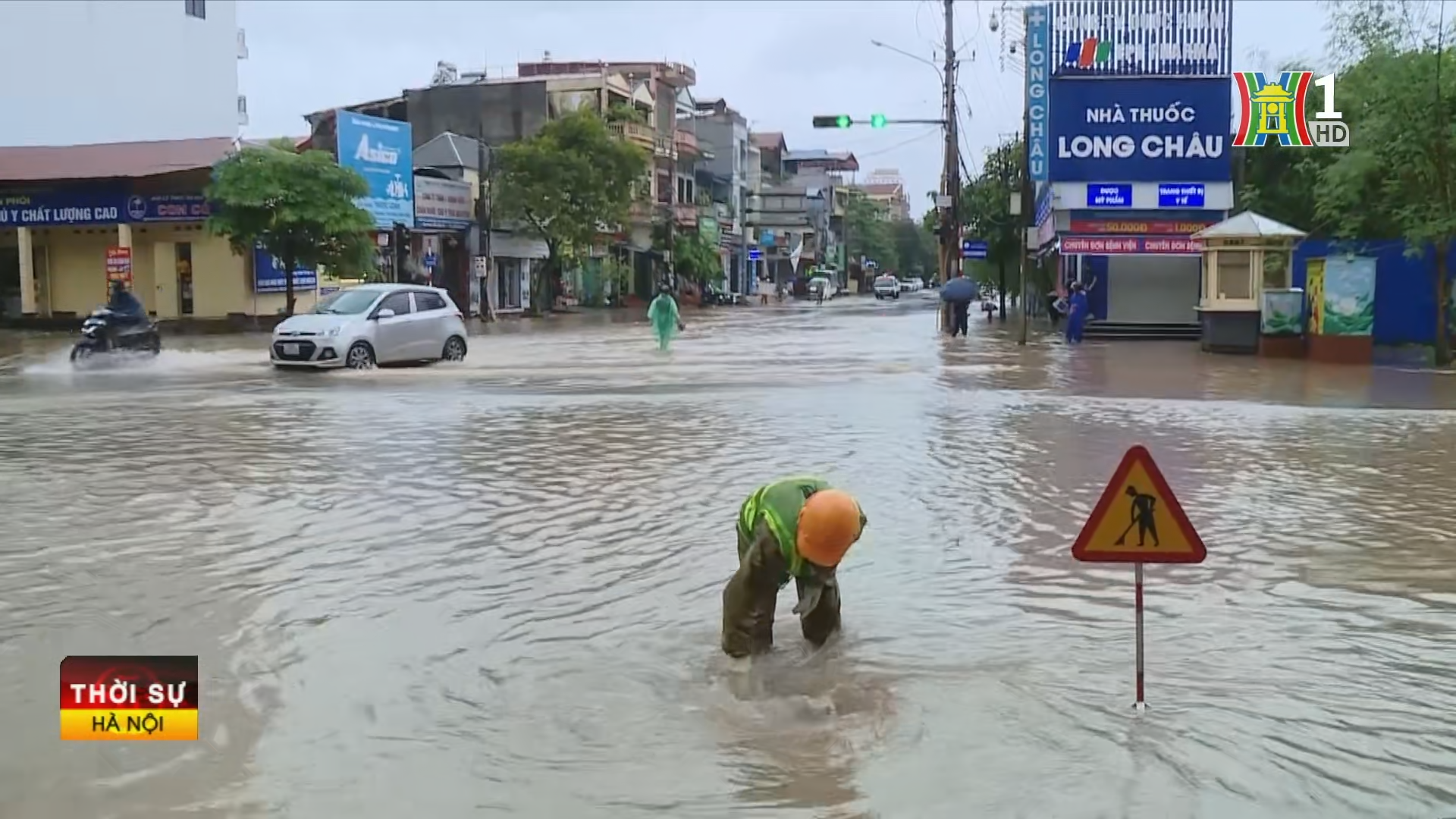 Thái Nguyên xuất hiện mưa lớn, nguy cơ ngập úng, sạt lở.